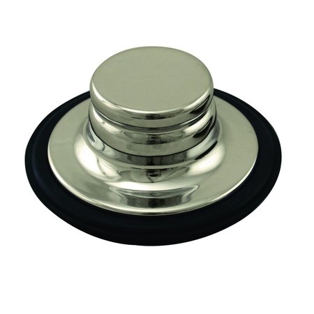 WESTBRASS InSinkErator Style Brass Disposal Stopper for Garbage Disposal in Polished Nickel D209-05